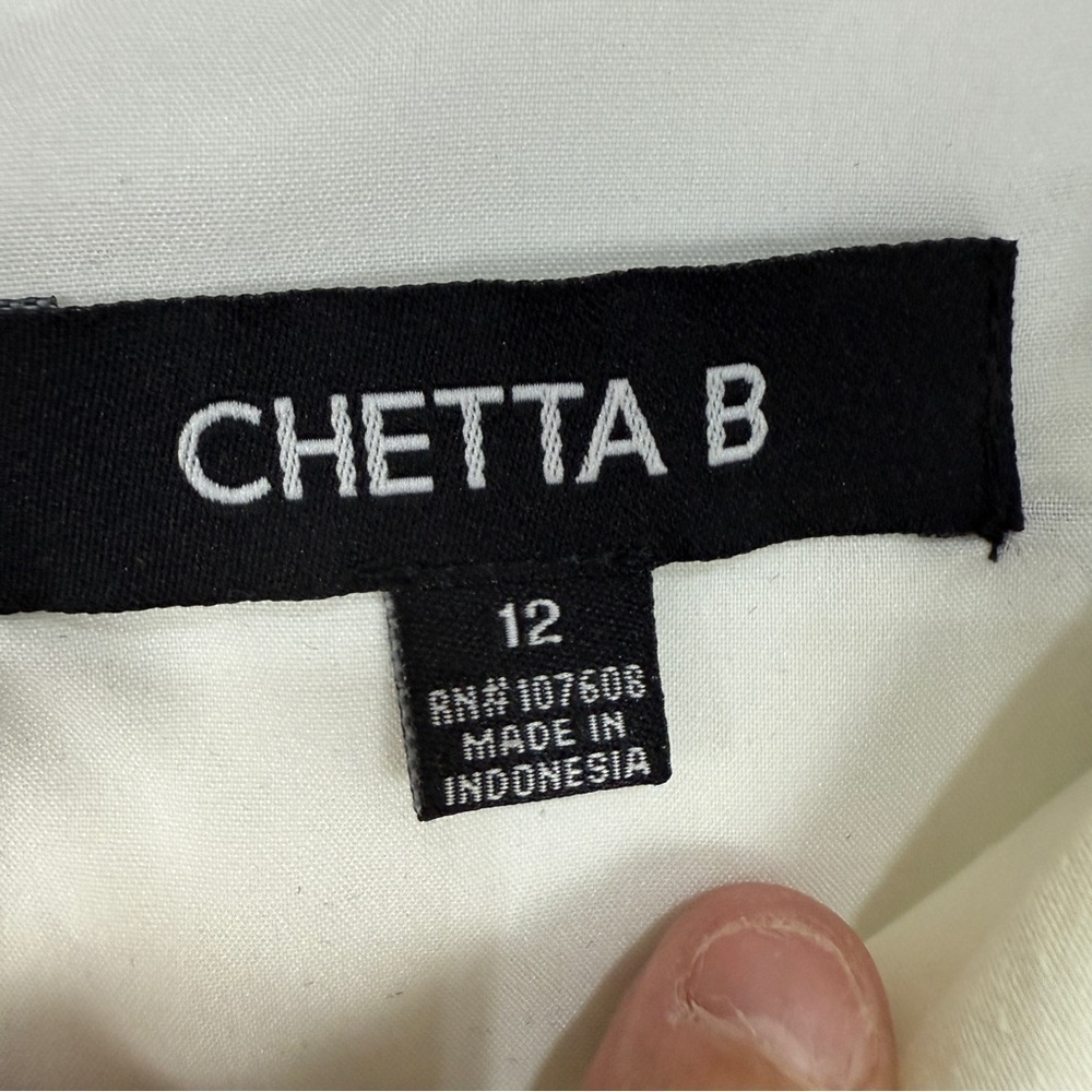 Chetta B Blue Sleeveless Sheath Cocktail Dress - Picture 5 of 8